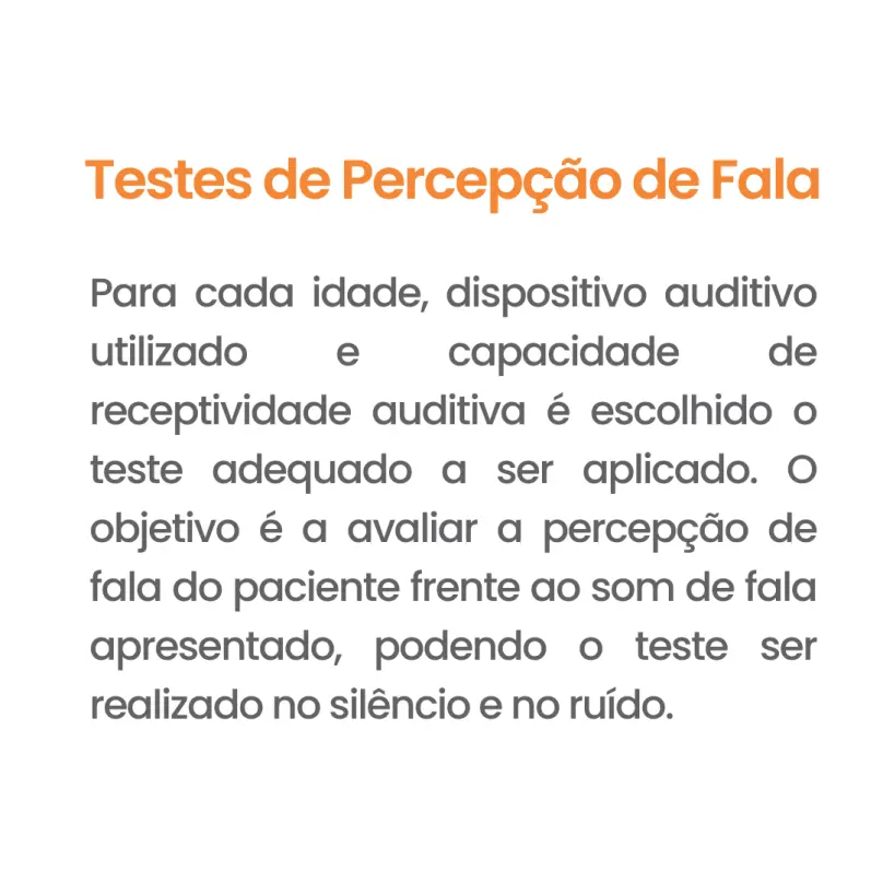 Testes de Percepção de Fala